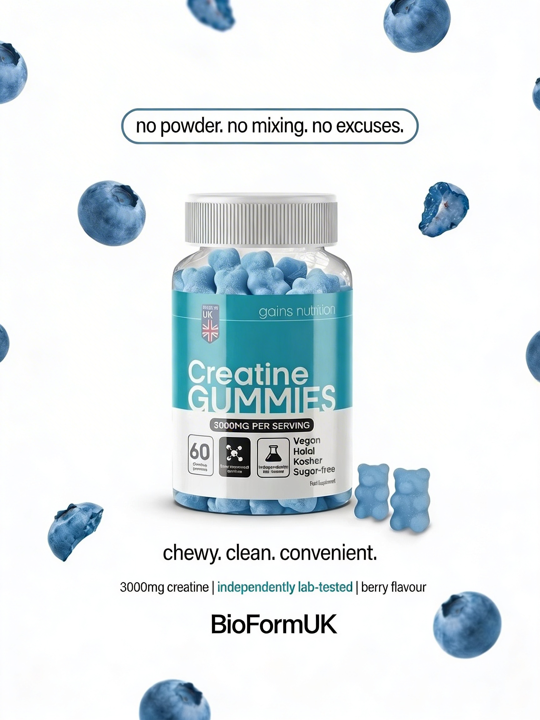 Static ad — creatine gummies product creative